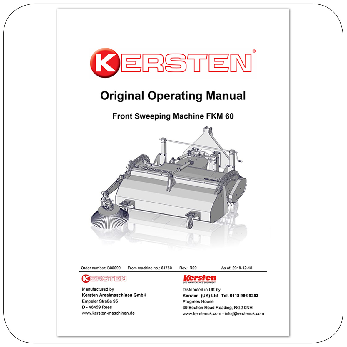 Instruction Manual Front Sweeper FKM 60