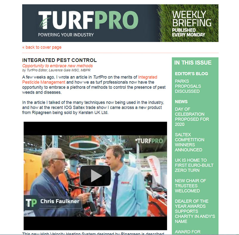 TurfPro at SALTEX 2019: Kersten UK TurfPro at SALTEX 2019: Kersten UK