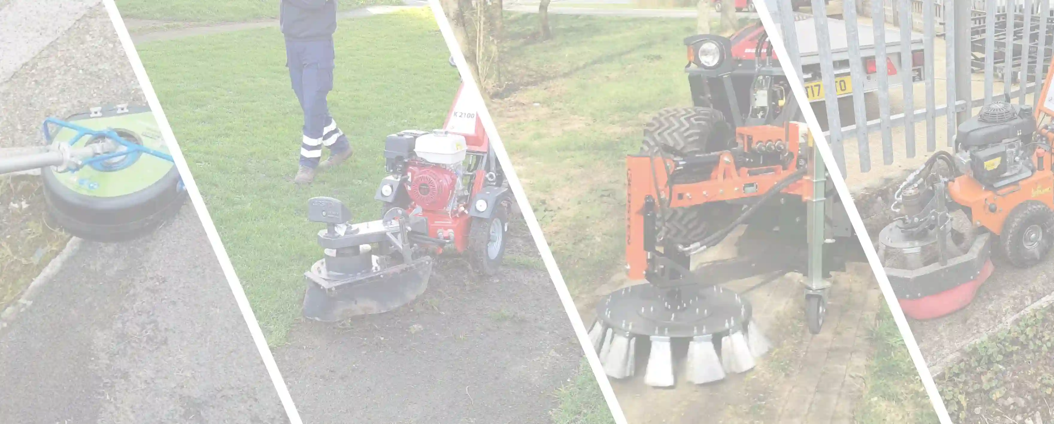 Kersten pedestrian and tractor-mounted weed brush range